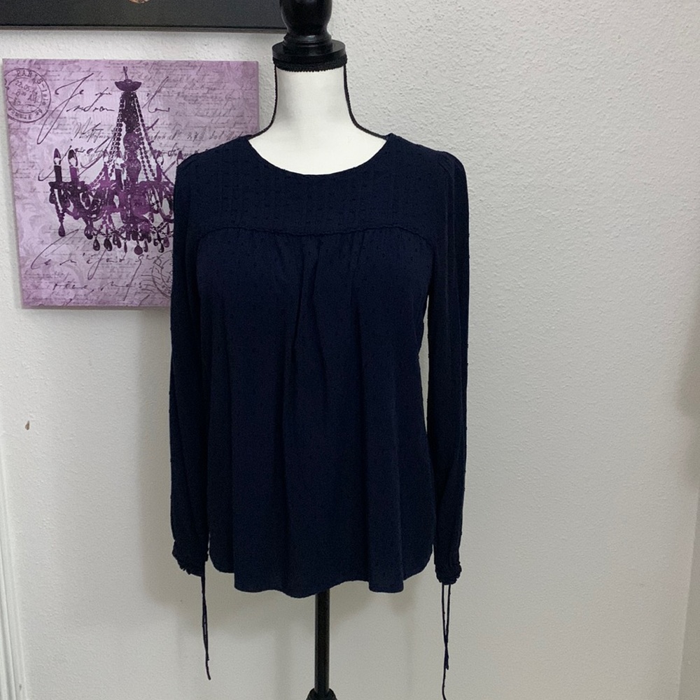 LOFT Blue blouse - intricate design - Size M